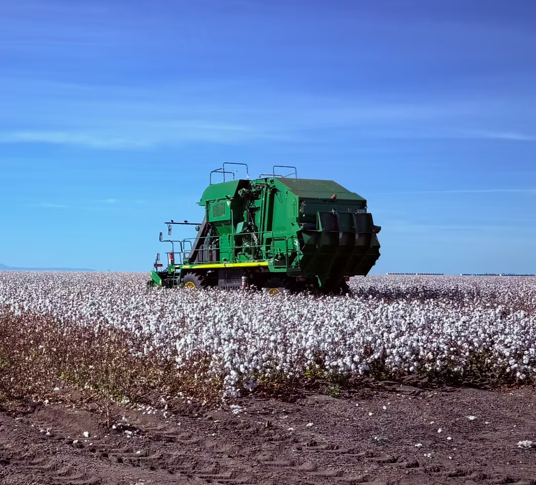 Agricultural machinery operating in a field