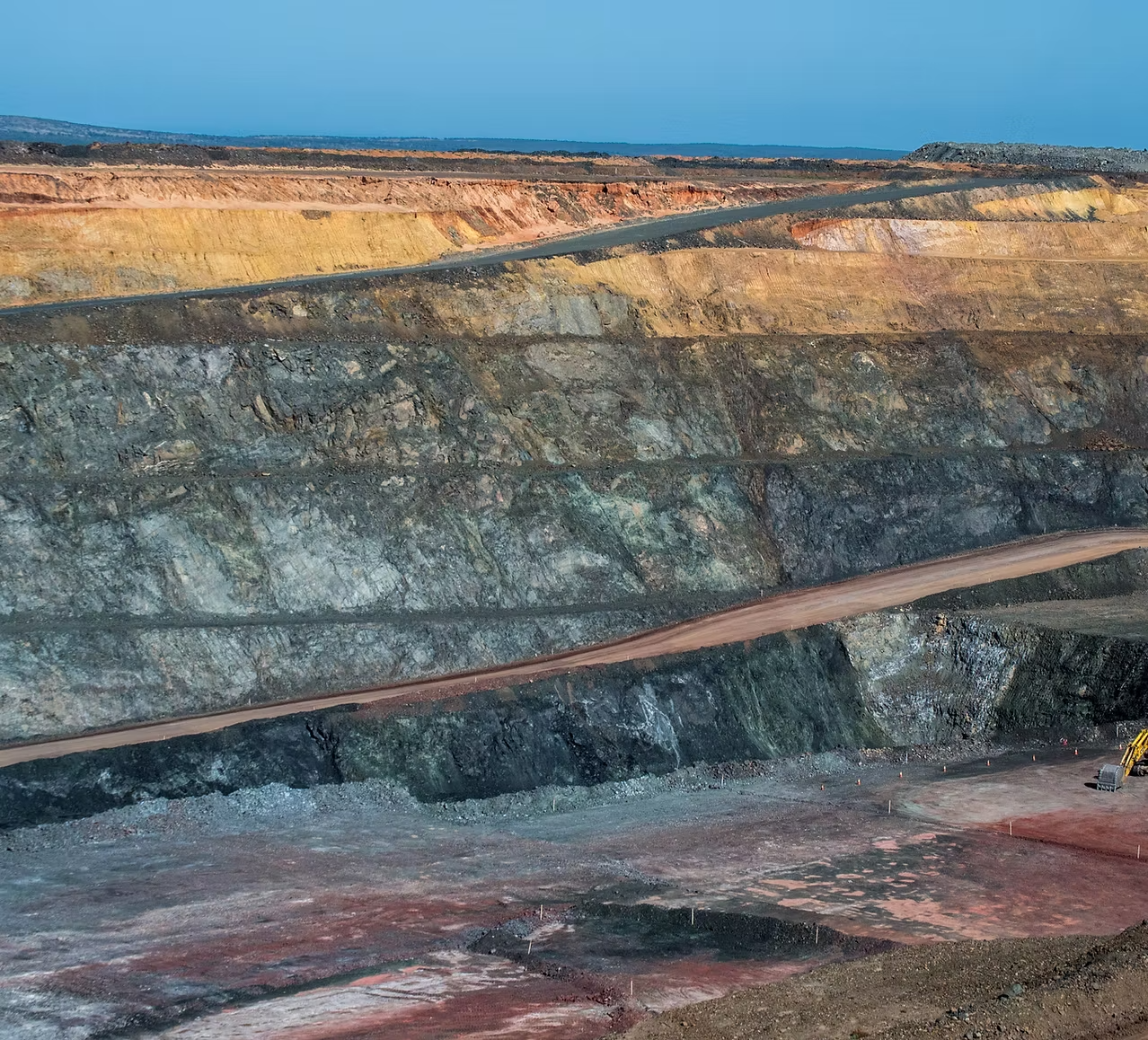 Open pit mine and industrial landscape